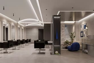 stylish your commercial spa,beauty salon,clinic,barbershop layout,wellness model