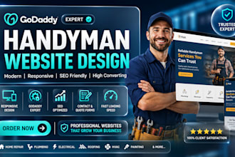 build a professional godaddy website for handyman services