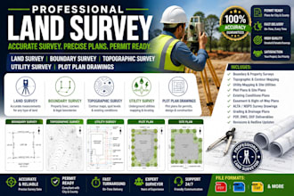 land survey boundary survey topographic survey utility survey plot plan drawings