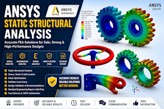 perform ansys static structural analysis with stress, strain deformation and fea