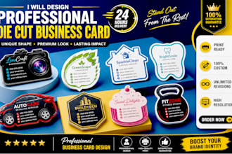 create a unique die cut business card