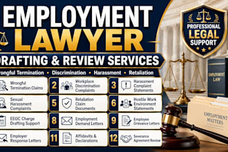 handle wrongful termination, workplace discrimination, and harassment claims