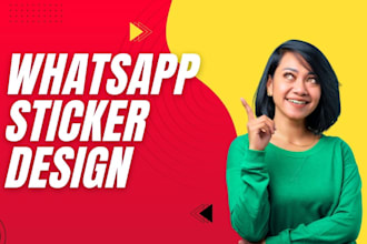 create whatsapp sticker design for you