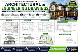 do framing plan, retaining walls, floor plan, foundation, elevations, site plan
