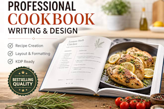 write, design, and format your cookbook, recipe book, or ebook for kdp