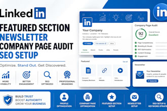 do linkedln featured section newsletter company page audit seo setup