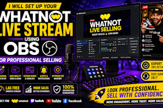 set up your whatnot live stream using obs for professional selling