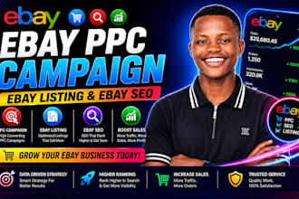 setup optimized ebay PPC ads campaign, setup manage ebay sponsored ads, ebay SEO