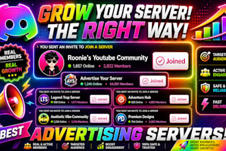 professional discord server promotion, advertise for organic community growth