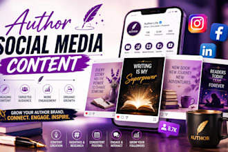 create engaging author social media content
