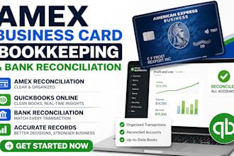 do amex business card bookkeeping and bank reconciliation