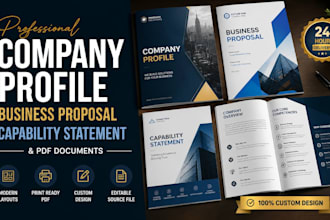 design company profile, business proposal, capability statement and PDF brochure