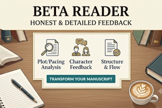 be your beta reader and give honest manuscript feedback