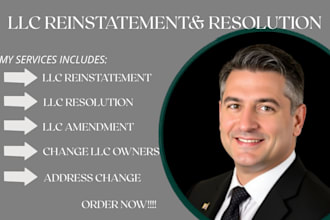 prepare llc resolution to change llc owners, llc amendment, or reinstatement