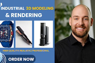 do 3d industrial design, 3d cad modeling and 3d product design in solidworks