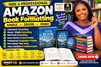 professionally do book editing amazon KDP book formatting and book design