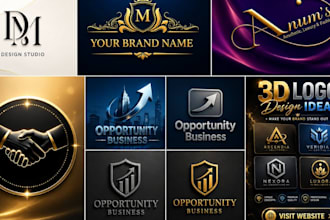 design brand, business and company logo and cover design