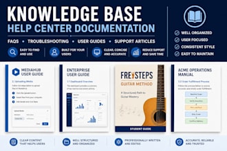 create a professional knowledge base or help center