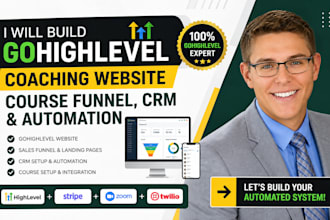 gohighlevel coaching website ghl course sales funnel crm automation