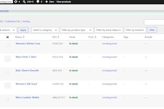 shopify woocommerce product upload and listing