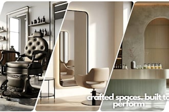 design 3d beauty nail salon interior,barber shop,hairdressing, clinic, spa,store