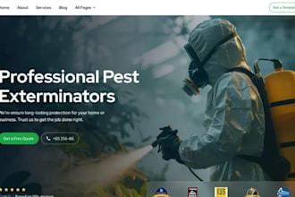 build wix commercial pest control website fumigation wildlife removal website