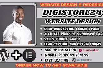 digistore24 website, affiliate marketing website, landing page design