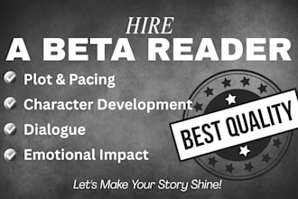 beta read your fiction manuscript with honest detailed feedback