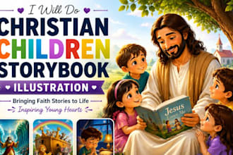 do christian children storybook illustration childrens book illustration