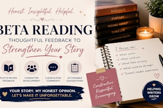 beta read your book professionally