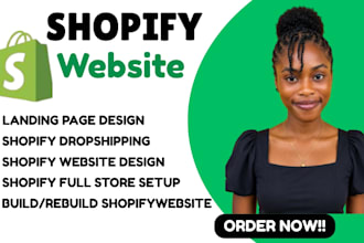 build shopify dropshipping store, build, design  shopify website, shopify store