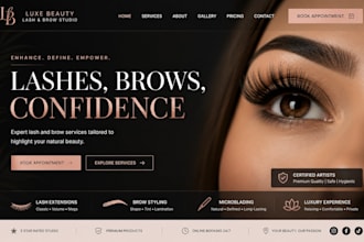 design wix lash studio website brow studio microblading lash technician website
