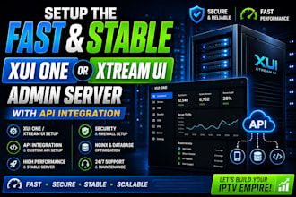 setup and configure your streaming playlists server like xui one or xtream ui