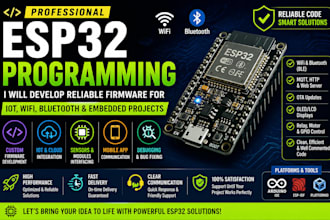code your esp32 project with wifi, bluetooth, mqtt, and sensors