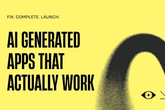 fix, complete and launch your ai generated web app