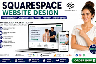 build squarespace chiropractor clinic medical healthcare therapy service website