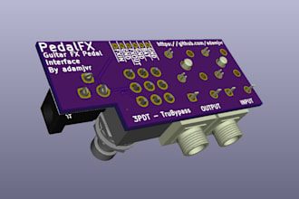 design custom guitar pedal pcb, gerber files, schematic and analog audio circuit