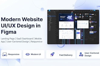 design modern website UI UX in figma