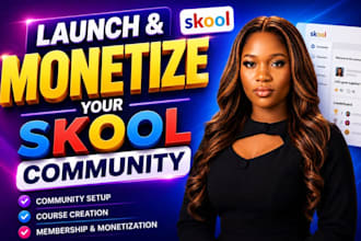 skool online community setup skool course creation skool community manager skool