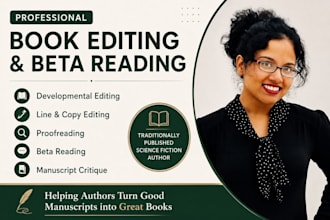 professionally edit your book with developmental feedback