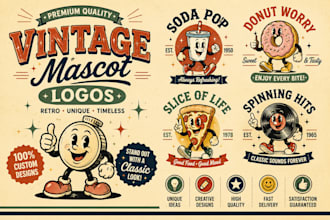 create a retro cartoon mascot logo, illustration for home care, healthcare