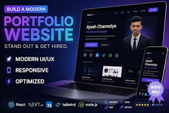 design and develop a professional portfolio website