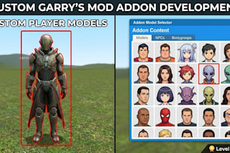 develop custom garrys mod addon port characters npcs and player models