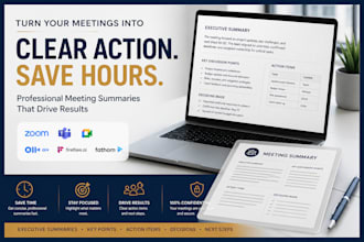 turn your meeting transcript into executive meeting notes and action items