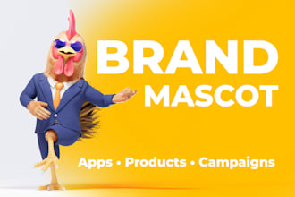 create a custom 3d brand mascot for app, product or business