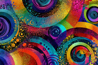 create modern abstract digital art paintings
