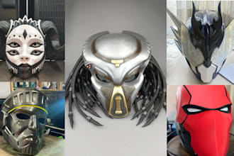 do 3d print and paint mask custom 3d mask stl model helmet props for cosplay