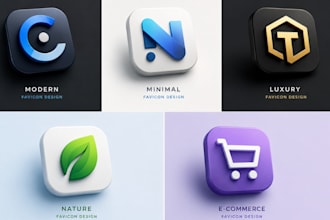 design a modern favicon and app icon