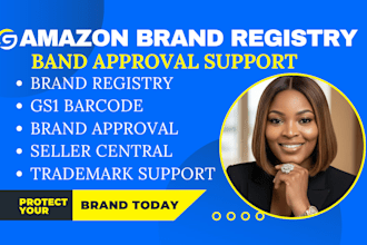 help with amazon brand registry, gs1 barcode and brand approval