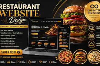 design a restaurant website with online ordering and reservation